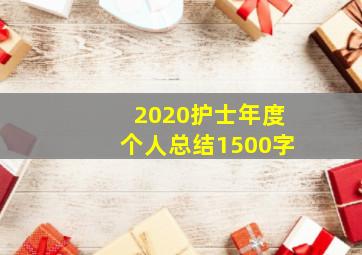 2020护士年度个人总结1500字