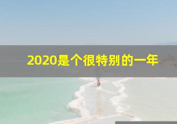 2020是个很特别的一年