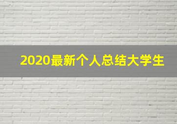 2020最新个人总结大学生