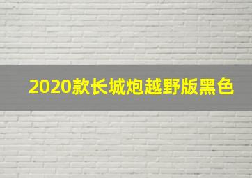 2020款长城炮越野版黑色