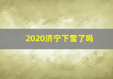 2020济宁下雪了吗