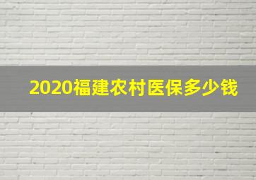 2020福建农村医保多少钱