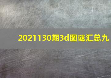 2021130期3d图谜汇总九