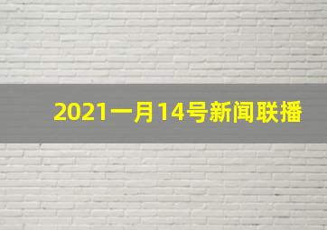 2021一月14号新闻联播