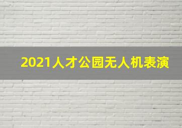 2021人才公园无人机表演