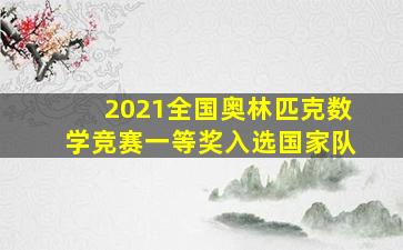 2021全国奥林匹克数学竞赛一等奖入选国家队