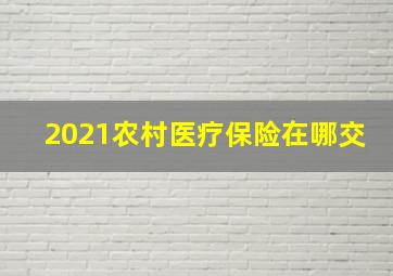 2021农村医疗保险在哪交