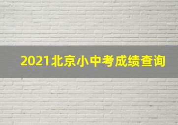 2021北京小中考成绩查询