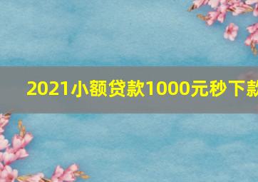 2021小额贷款1000元秒下款