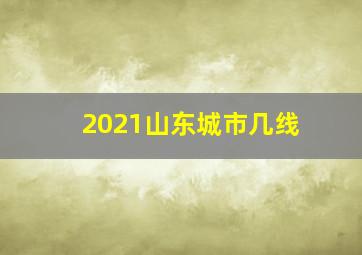 2021山东城市几线