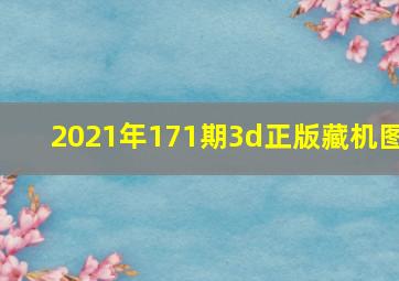 2021年171期3d正版藏机图