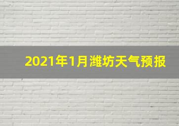 2021年1月潍坊天气预报