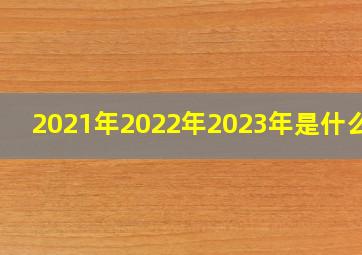 2021年2022年2023年是什么年