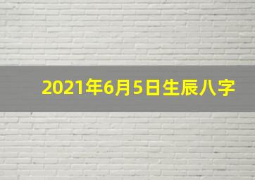 2021年6月5日生辰八字