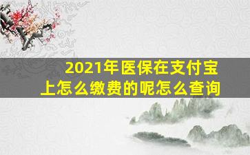 2021年医保在支付宝上怎么缴费的呢怎么查询