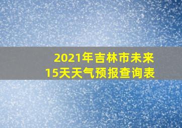 2021年吉林市未来15天天气预报查询表