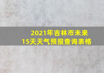 2021年吉林市未来15天天气预报查询表格