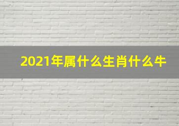 2021年属什么生肖什么牛