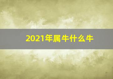 2021年属牛什么牛