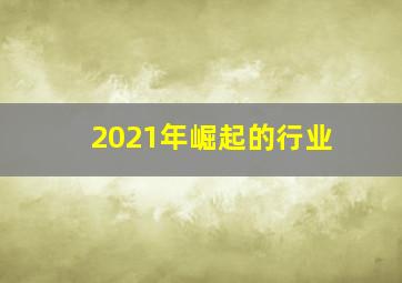 2021年崛起的行业