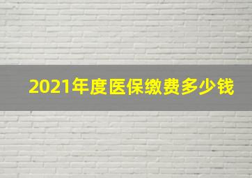 2021年度医保缴费多少钱