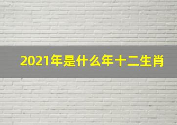 2021年是什么年十二生肖