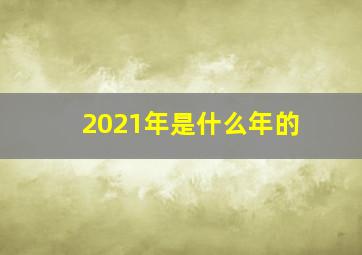 2021年是什么年的