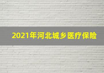 2021年河北城乡医疗保险