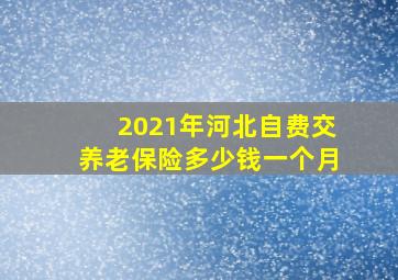 2021年河北自费交养老保险多少钱一个月