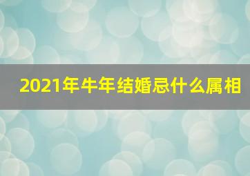 2021年牛年结婚忌什么属相