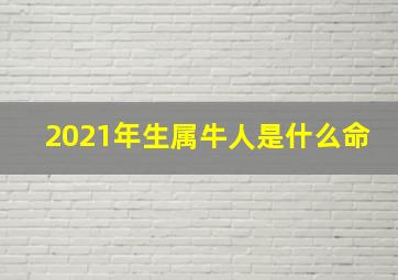 2021年生属牛人是什么命