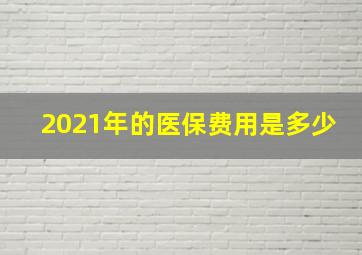 2021年的医保费用是多少