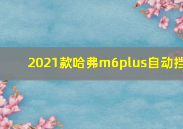 2021款哈弗m6plus自动挡