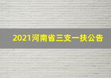 2021河南省三支一扶公告