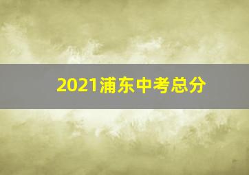 2021浦东中考总分