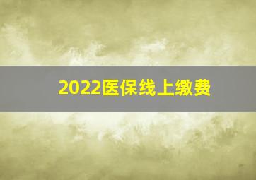 2022医保线上缴费