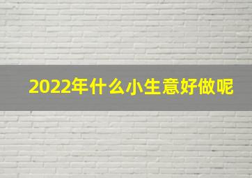 2022年什么小生意好做呢