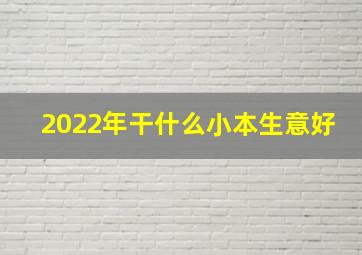 2022年干什么小本生意好