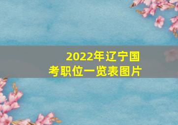 2022年辽宁国考职位一览表图片