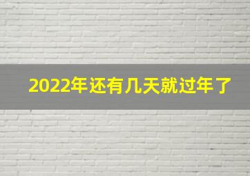 2022年还有几天就过年了