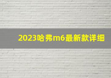 2023哈弗m6最新款详细