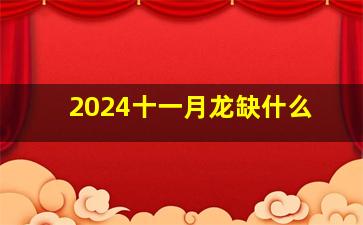 2024十一月龙缺什么