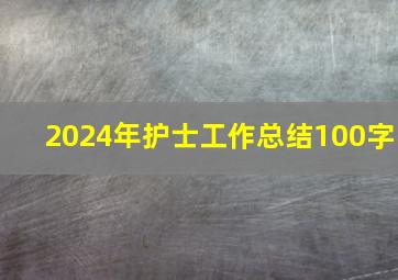 2024年护士工作总结100字