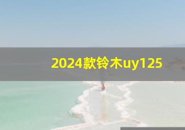 2024款铃木uy125