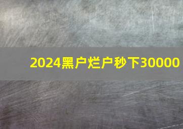 2024黑户烂户秒下30000