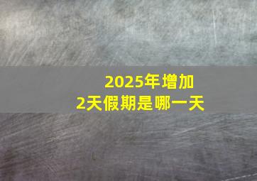 2025年增加2天假期是哪一天