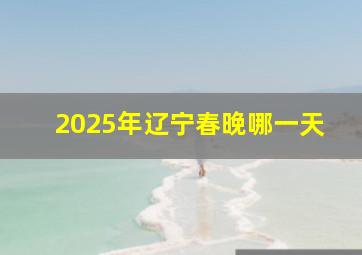 2025年辽宁春晚哪一天