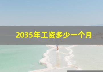 2035年工资多少一个月