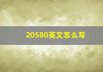 20580英文怎么写