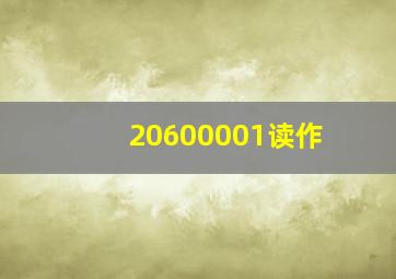 20600001读作